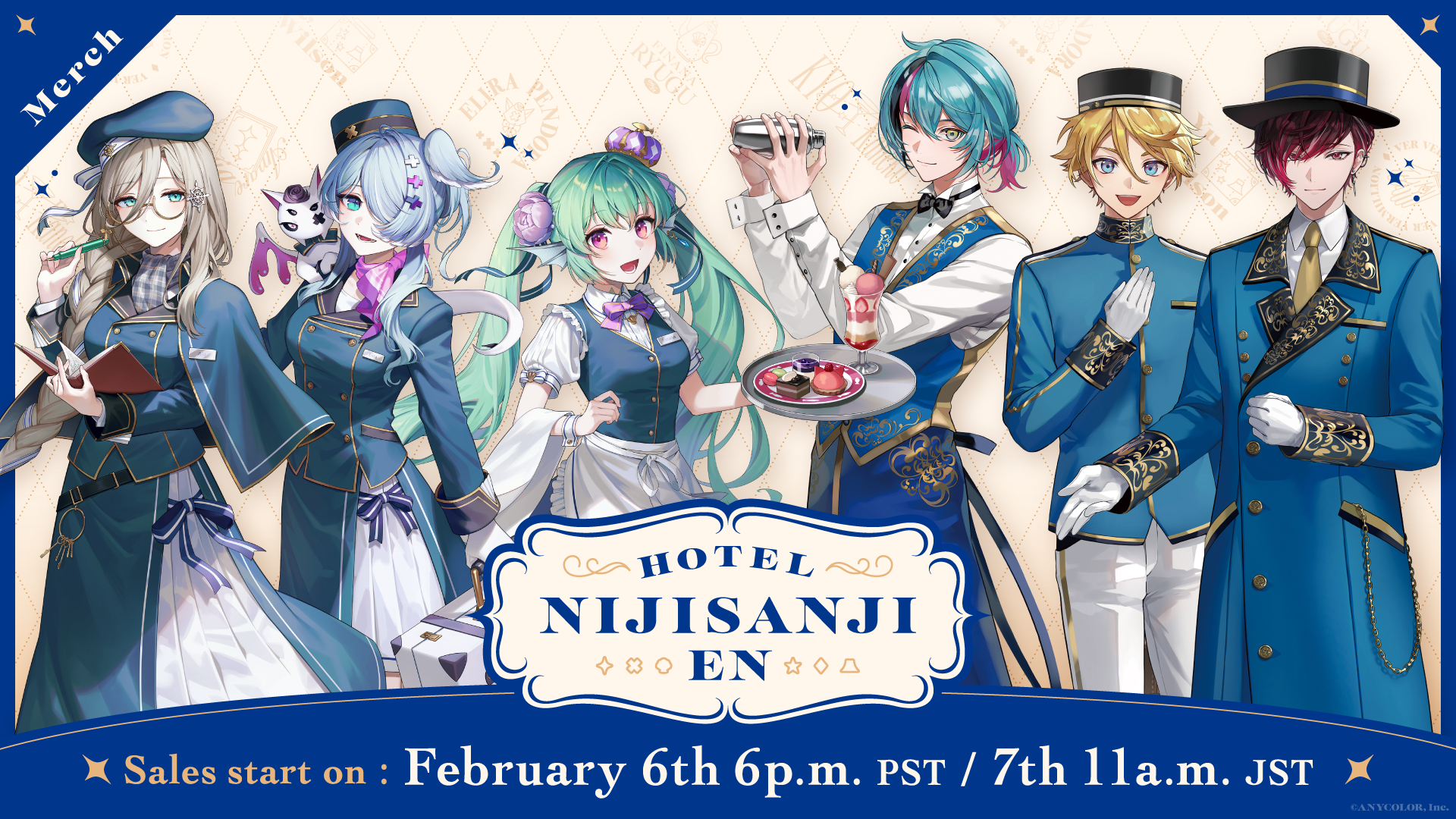 NIJISANJI EN announces “HOTEL NIJISANJI EN” merchandise | ANYCOLOR